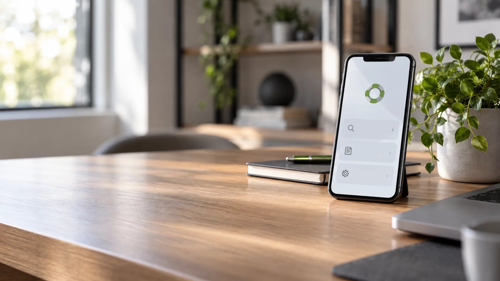 Smartphone representing support for Clarivia apps including Coaching Log