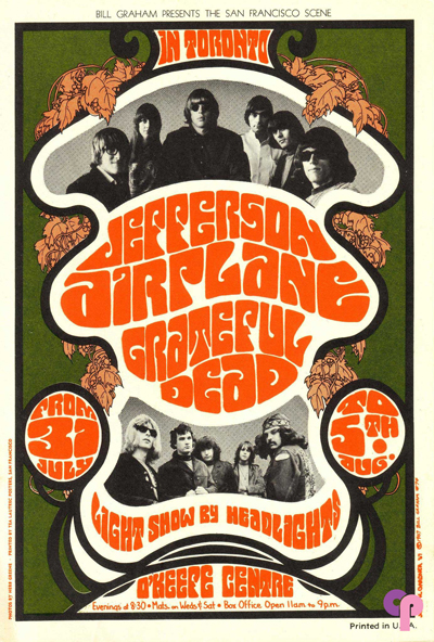 O'Keefe Center, Toronto, Canada 7/31-8/5/67 - BG-74 - Classic Posters