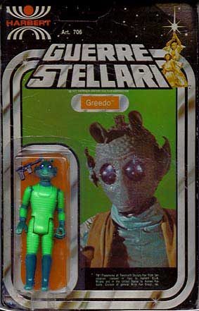 Kenner star wars greedo action figure carded variations