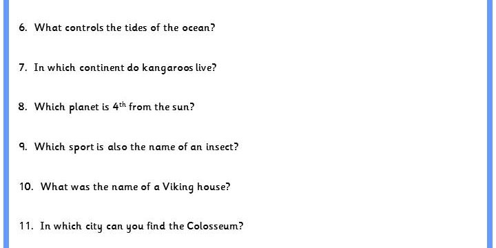 general knowledge quiz classroom secrets