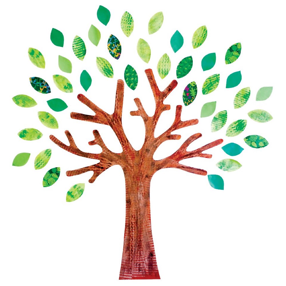 White Wooden Tree 8x3x15cm