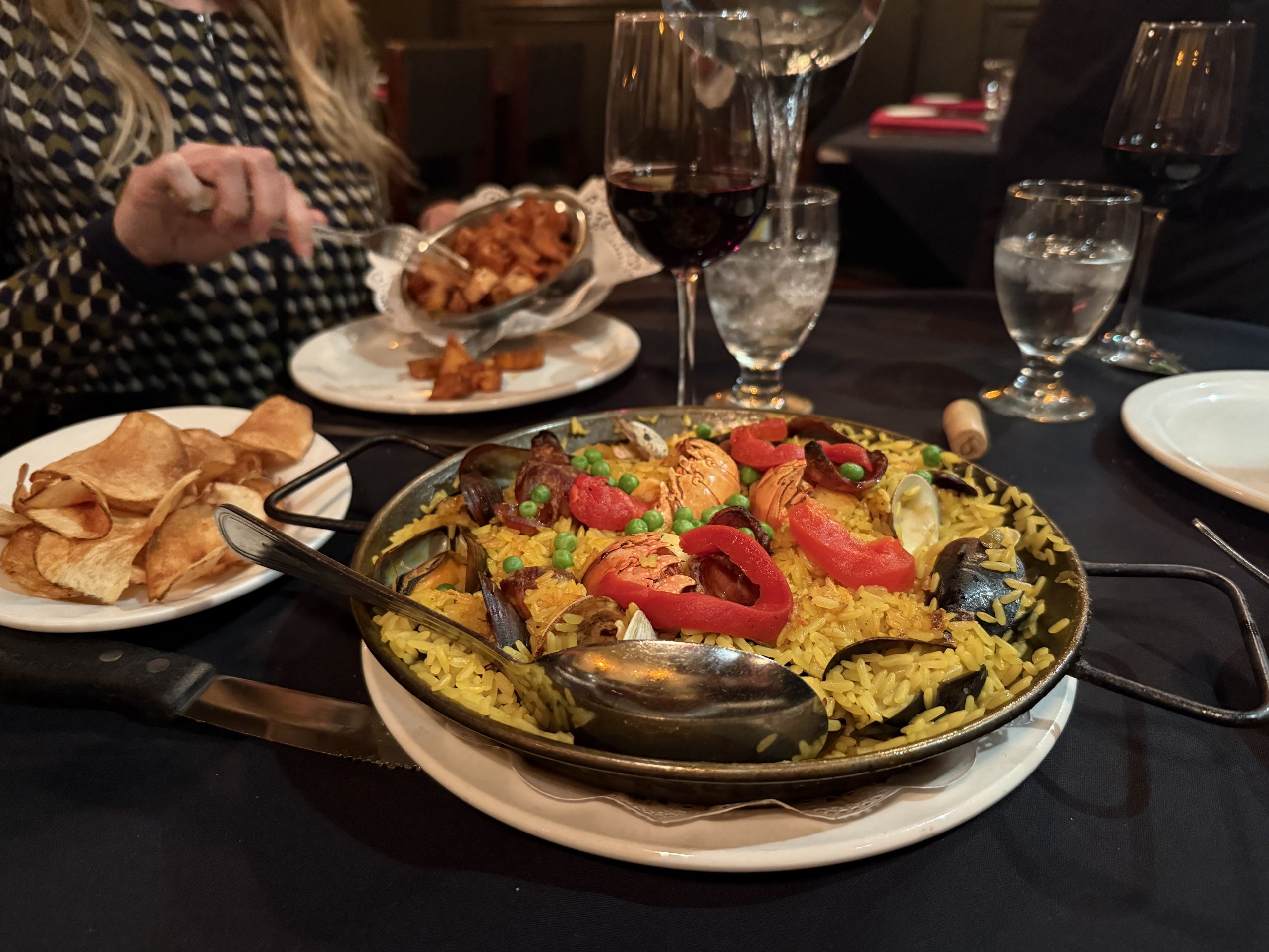 Dishes of Spanish food.
