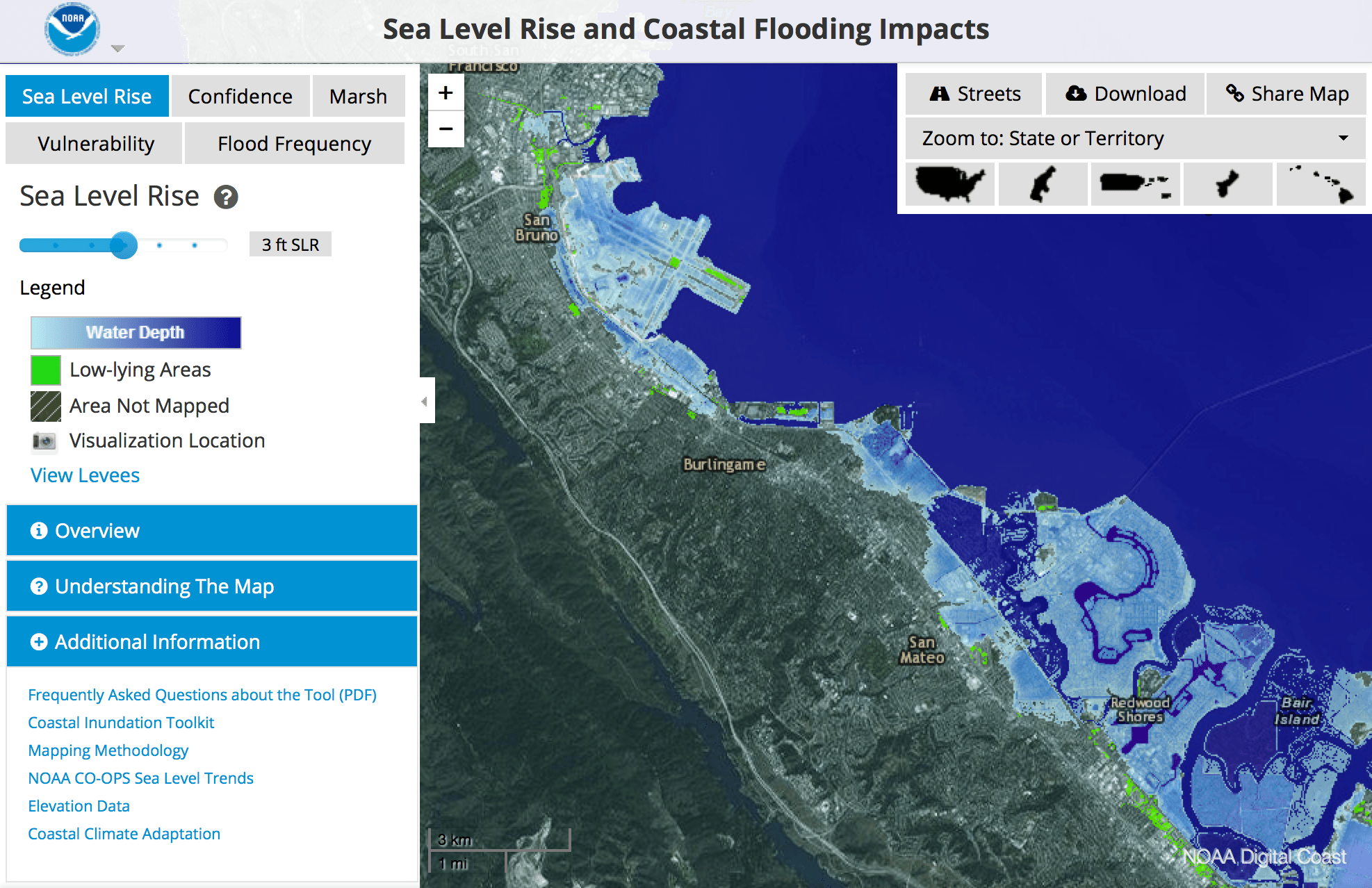Sea Level Rise Map Florida Map Of Florida After Sea Level Rise 