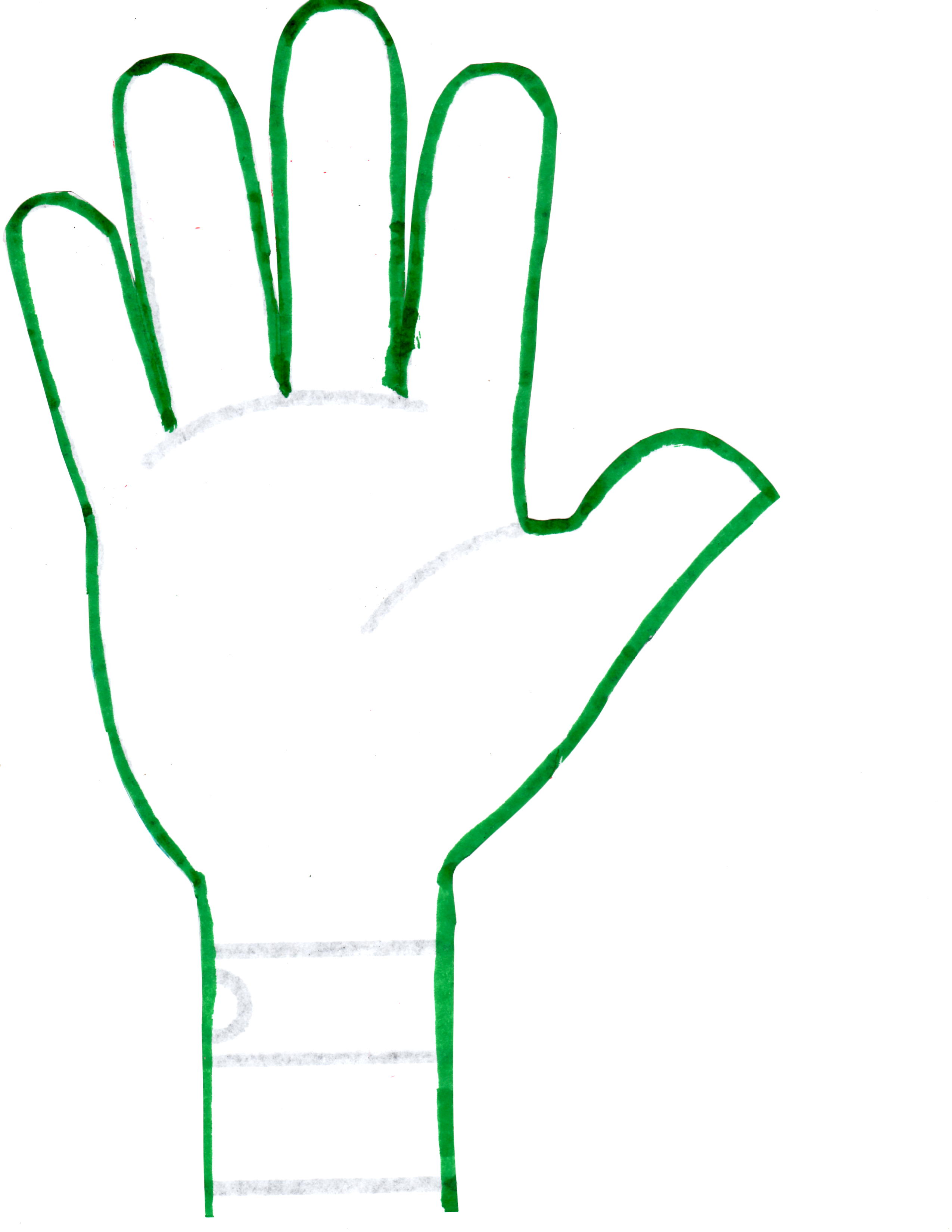 Printable hand template