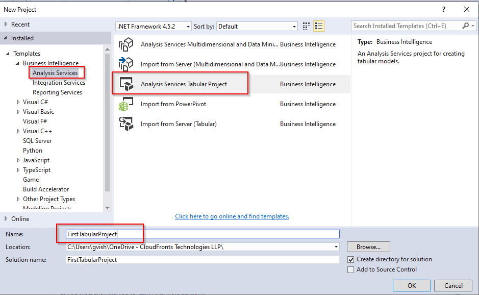How To Create Tabular Model Project Cloudfronts