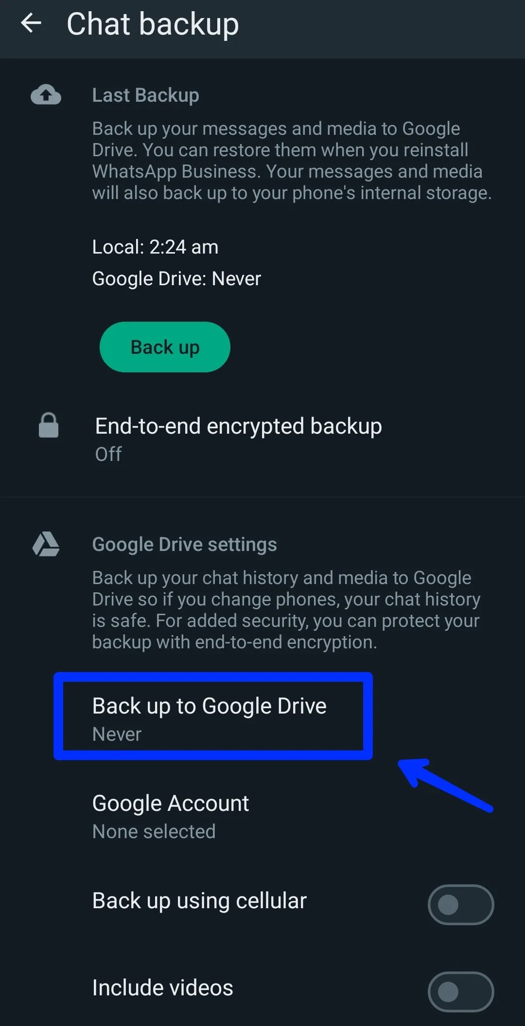 How To Backup WhatsApp Messages Without Using Google Drive WhatsApp Set Backup Drive