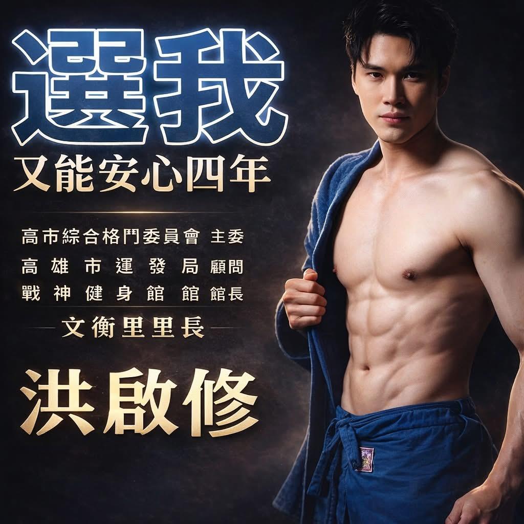 高雄格鬥里長洪啟修連任新看板出爐里民喊想再被保護四年