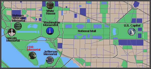 AllPolitics Map Of Washington S Memorials Map 