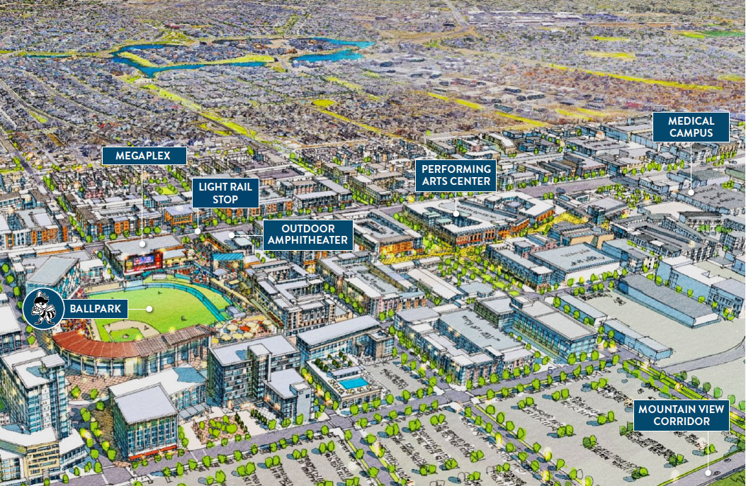 Downtown Daybreak Opening A Mixed Use Urban Center CNU Daybreak Downtown Rendering 