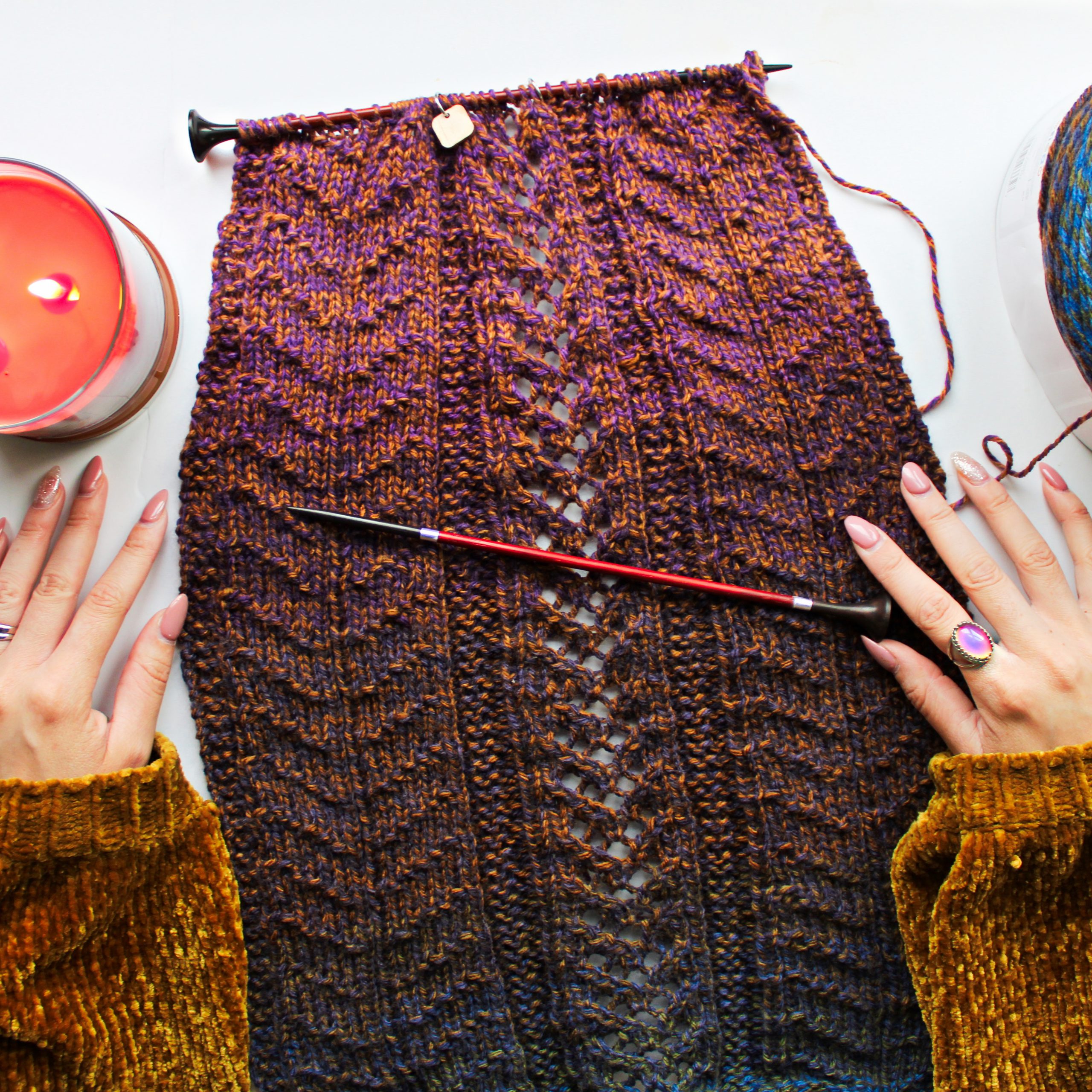 Chrisandra Knit Scarf free knitting pattern by coco crochet lee