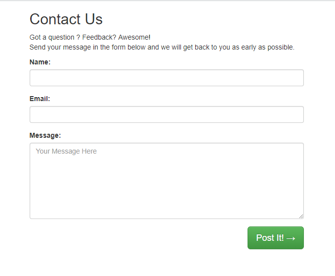 Free HTML CSS Contact Form Templates - Programming Code Examples