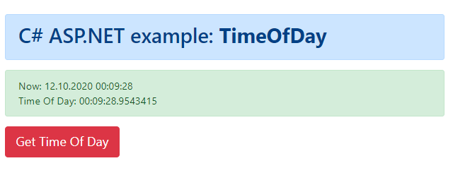 How to get the current time of day in C#