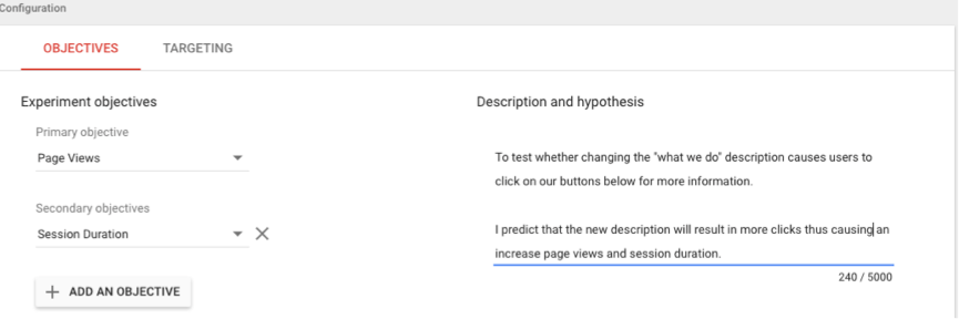 Using google optimize for your website design