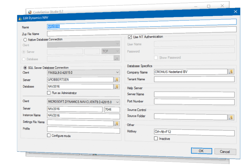 Dynamics NAV Configuration