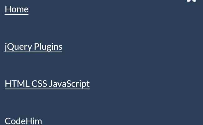 Responsive Hamburger Menu With JQuery & CSS — CodeHim
