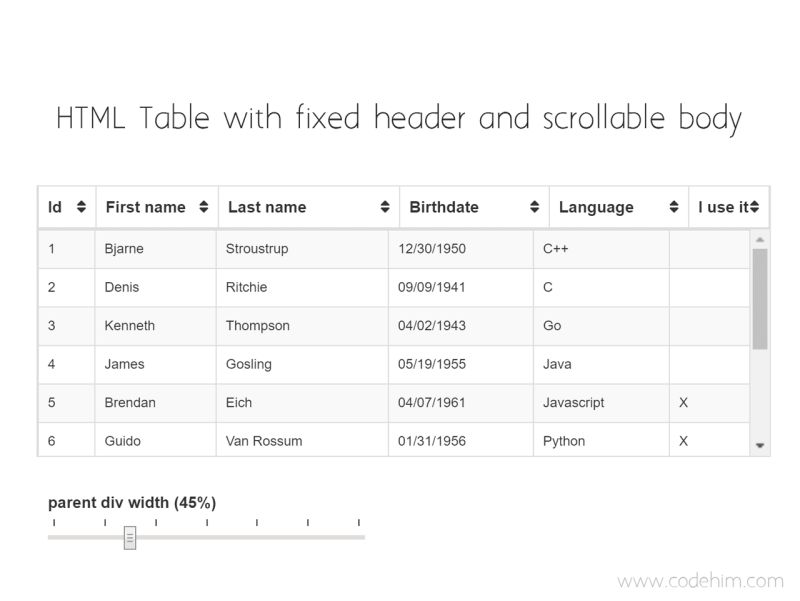 Html Table Css | Decoration Examples