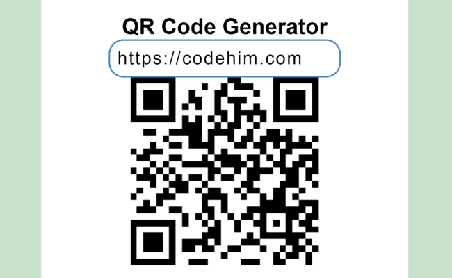 Pure JavaScript QR Code Generator — CodeHim