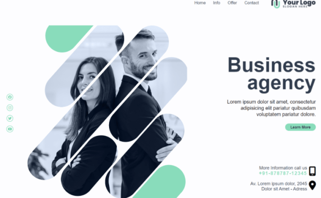 Simple Landing Page HTML CSS Code — CodeHim