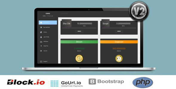 Bitcoin, Dogecoin Cloud Mining - Php Script