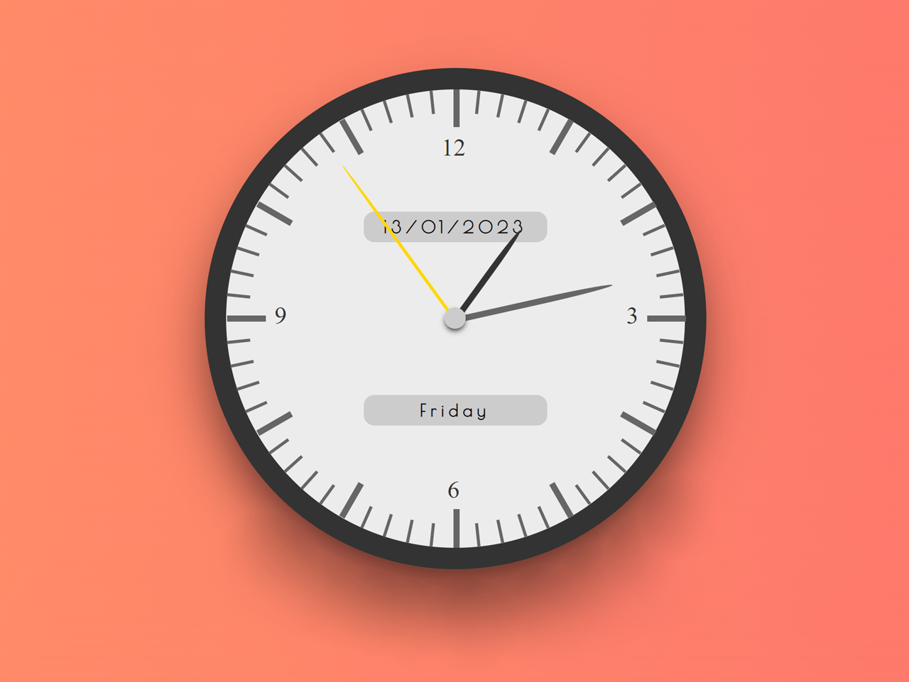 Analog Clock HTML Code For Website — CodePel