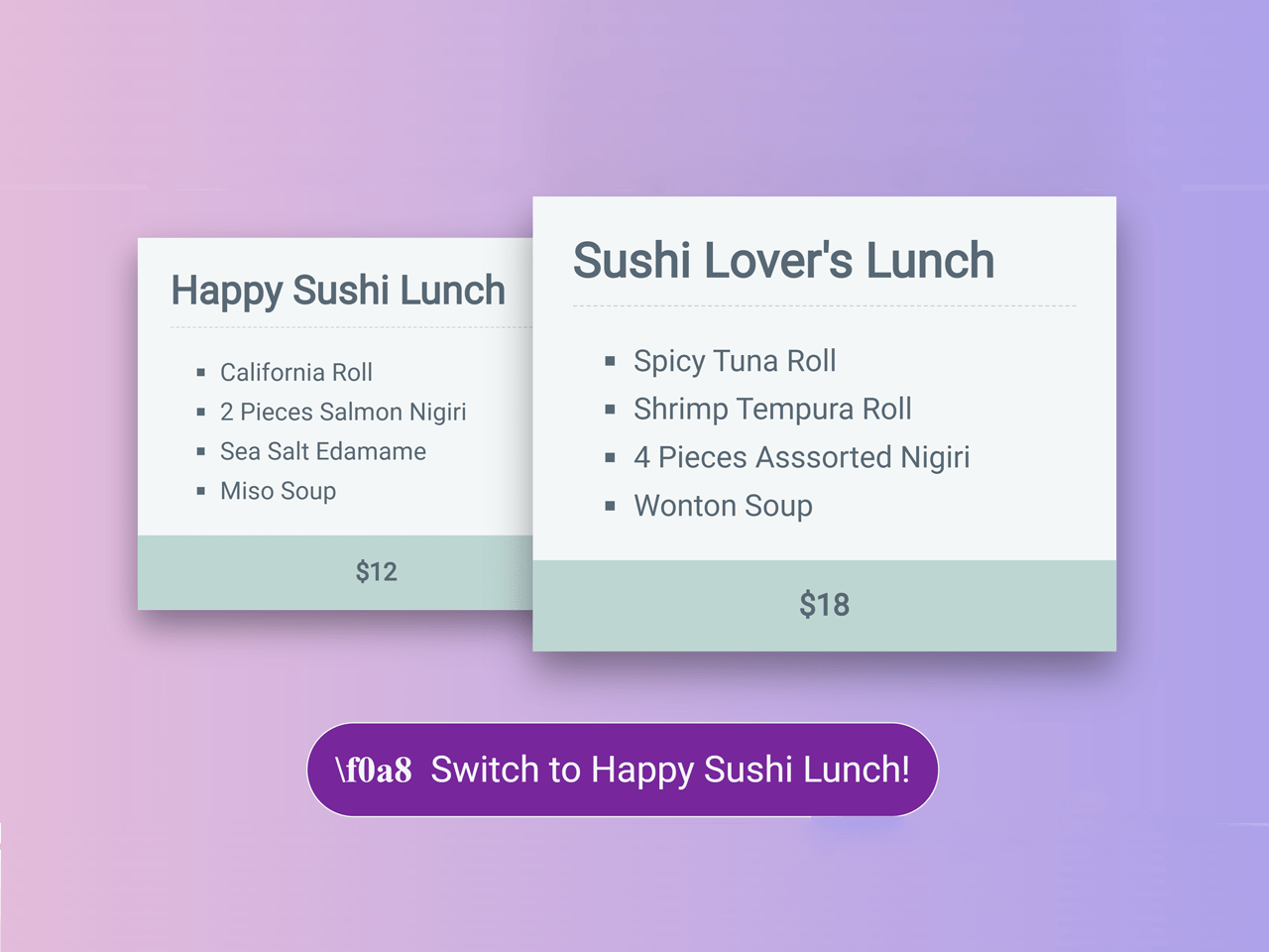 CSS Cards with Overlap Effect on Toggle — CodePel