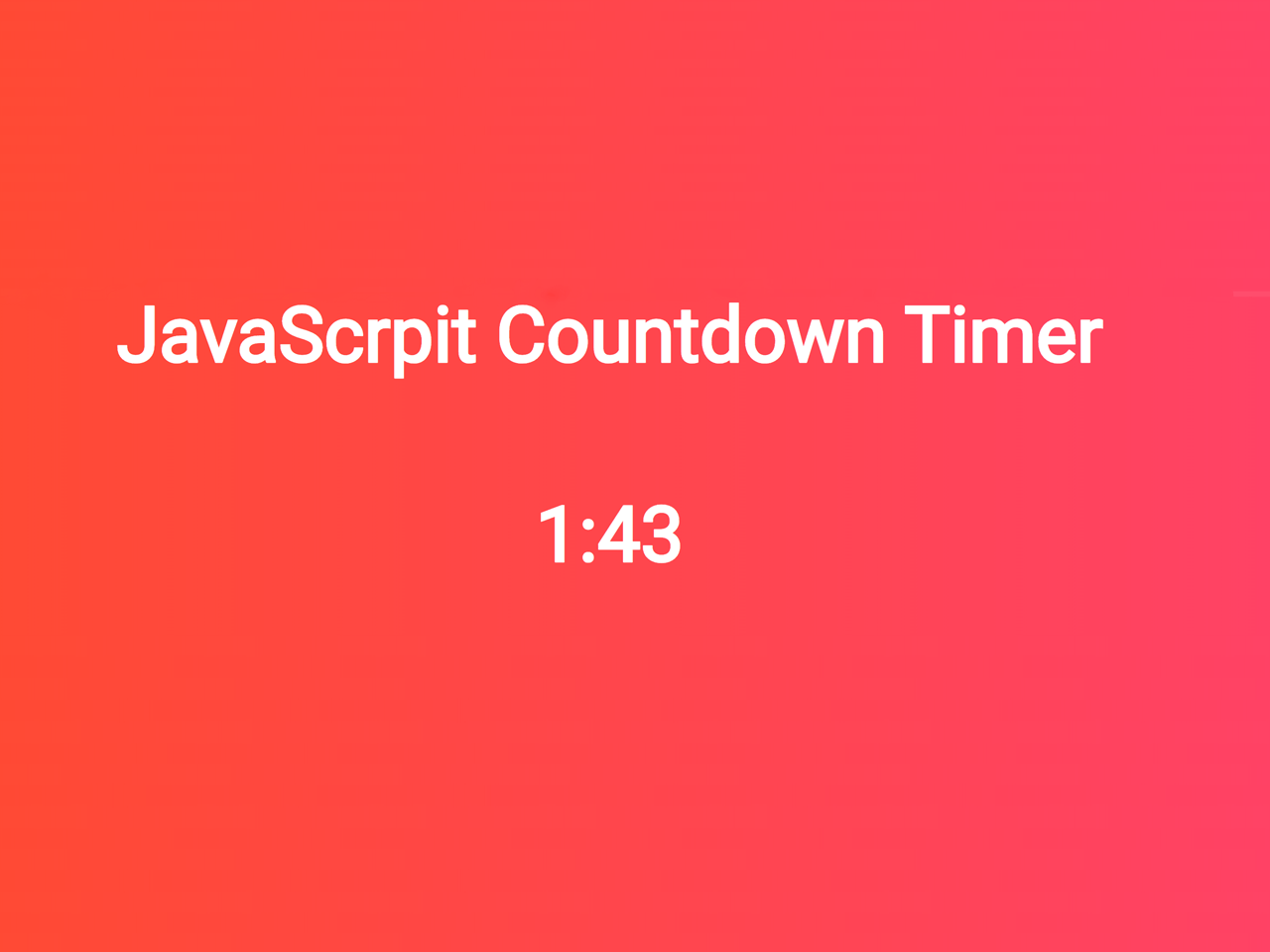 JavaScript Countdown Timer Code — CodePel