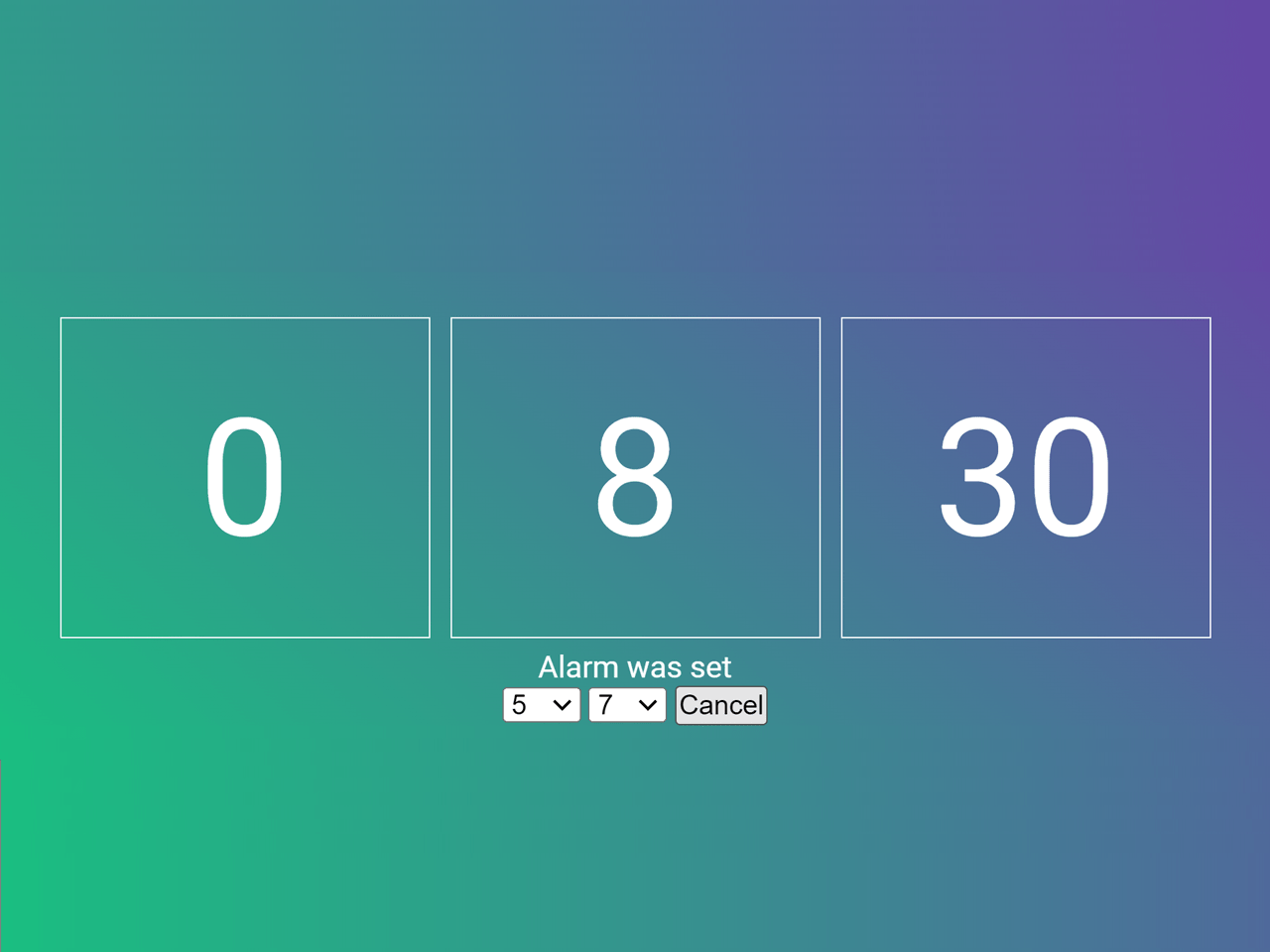 JavaScript Alarm Clock