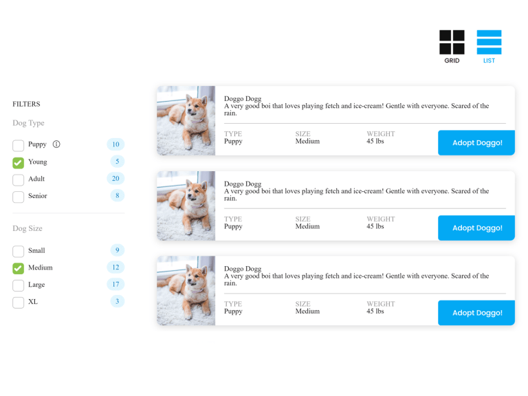 Product Cards with List & Grid View in jQuery — CodePel