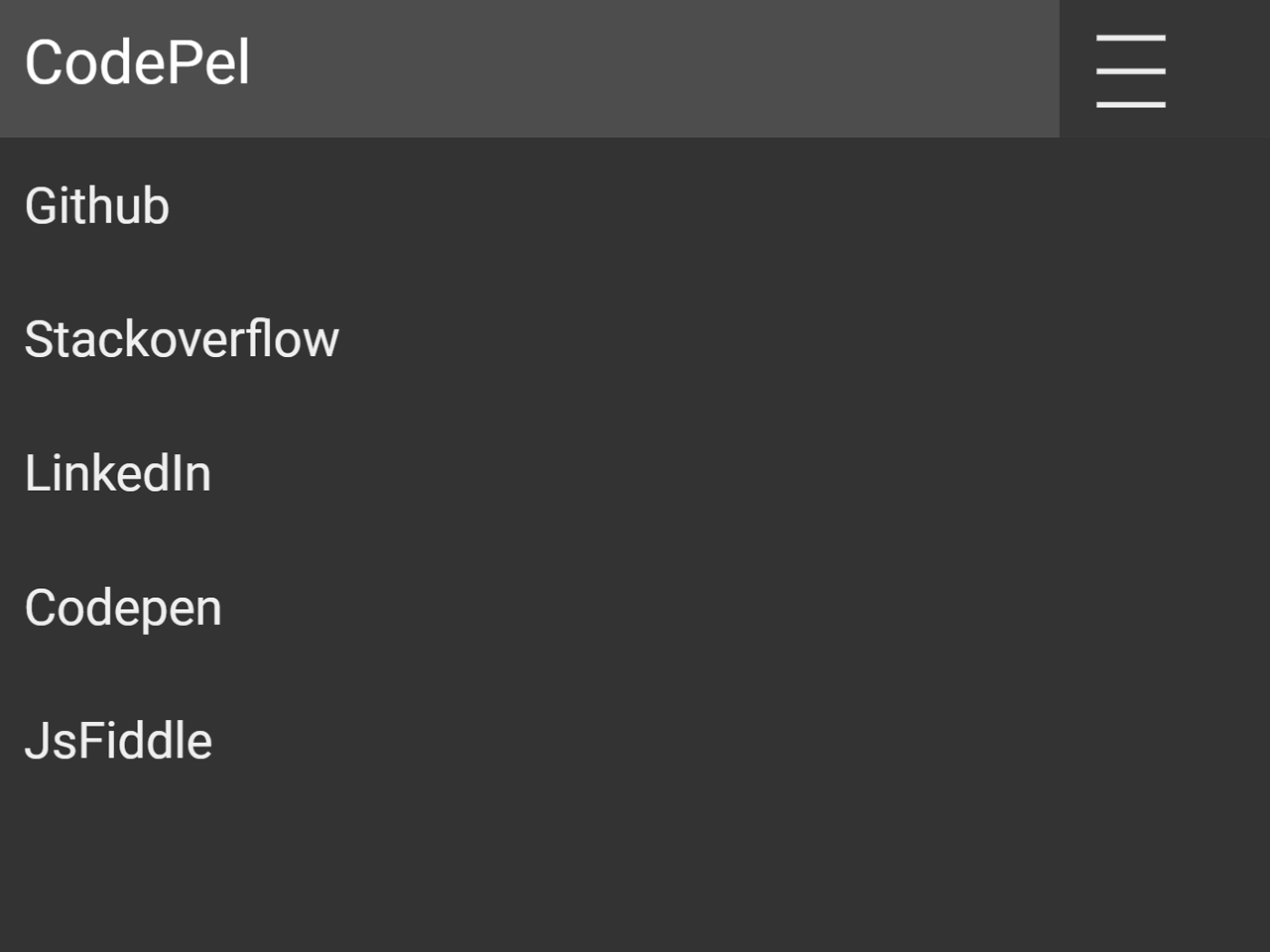 Pure CSS Navbar with Hamburger Button — CodePel