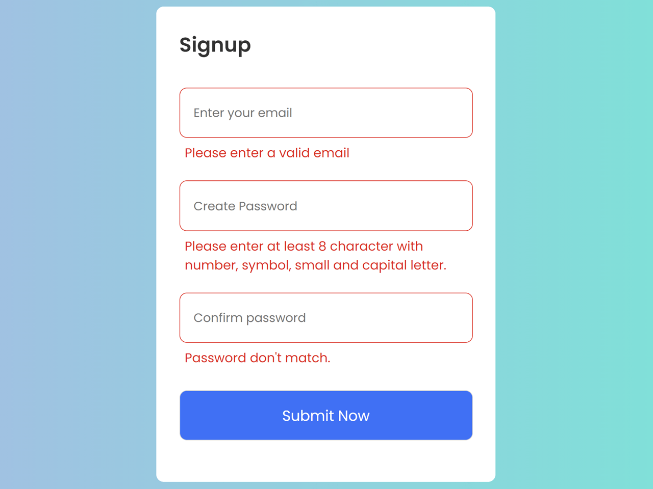 Advanced Form Validation In JavaScript