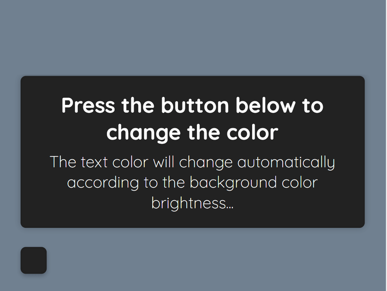 JavaScript Text Color Based on Background — CodePel
