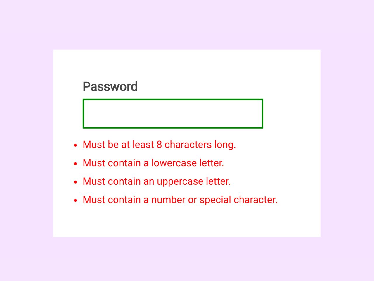 Strong Password Validation in JavaScript