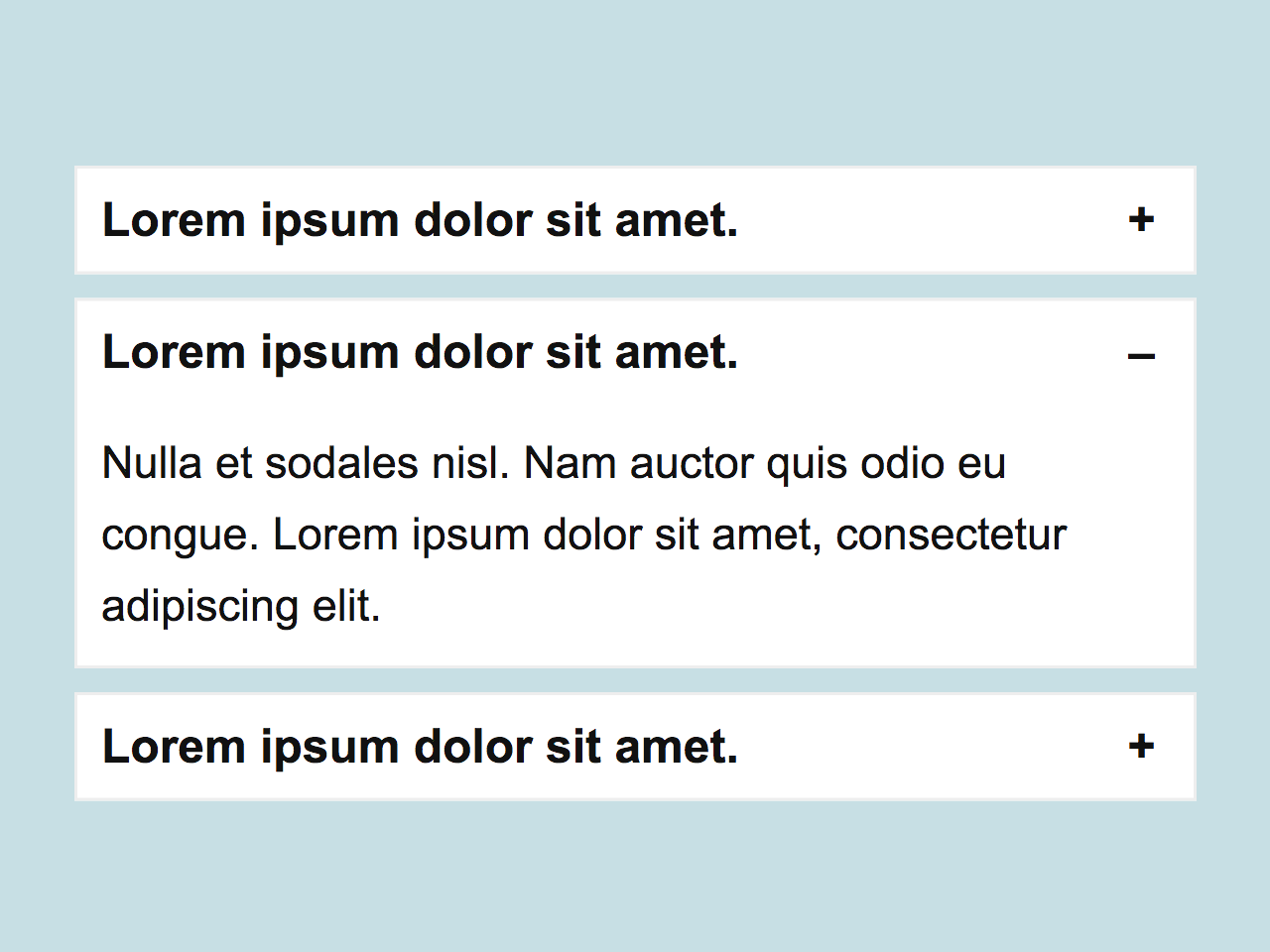 Accordion Module Created in Pure JavaScript & CSS