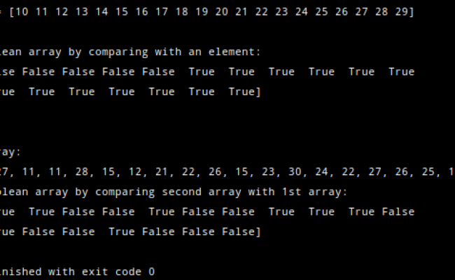 Python Boolean Array In NumPy - CodeSpeedy