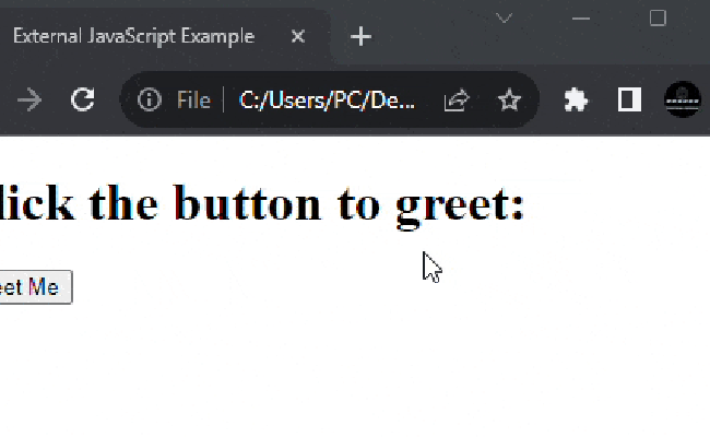 Link External JavaScript File In HTML - CodeSpeedy