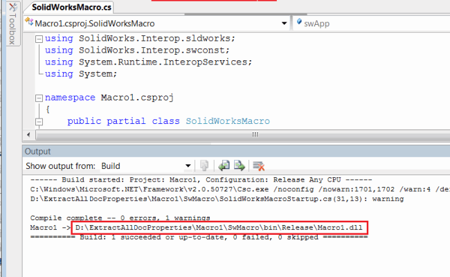 Create And Run VSTA Macro (C# And VB.NET) In SOLIDWORKS