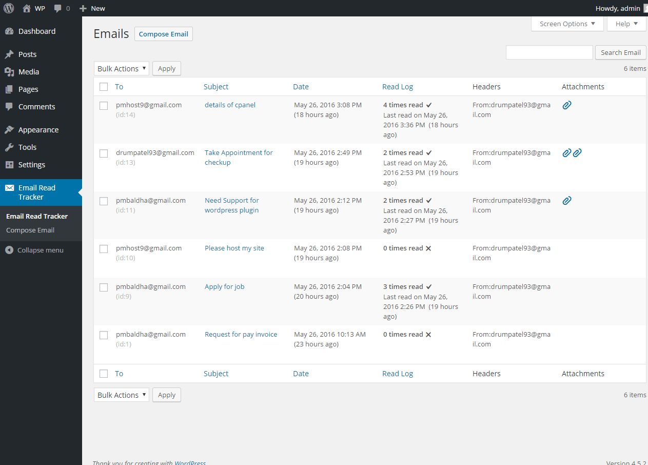 This software allows you to capture email addresses, works easily with wordpress, and has integrations for all the top wordpress plugins and . Email Read Tracker - WordPress Plugin by Pmbaldha | Codester