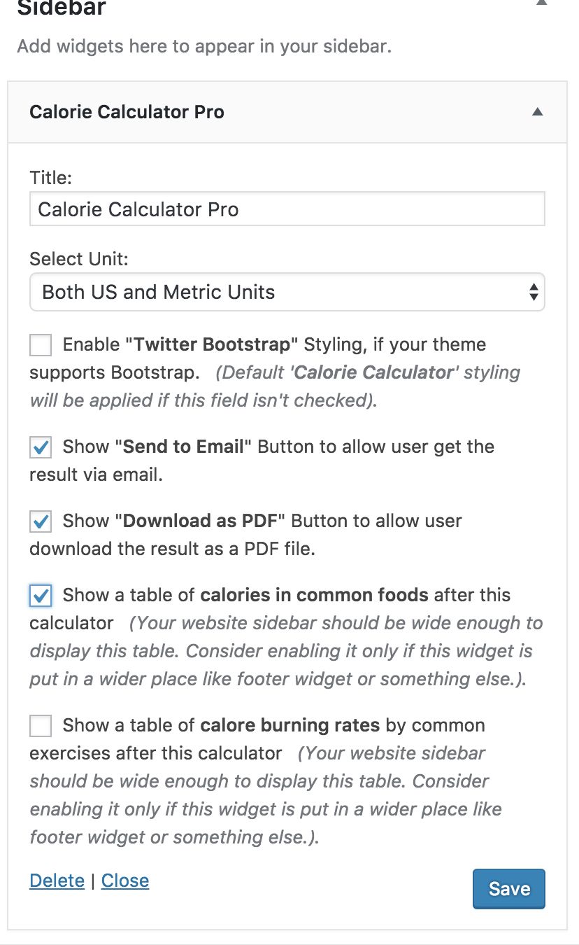 Also provides a result page that displays body mass index and medical advice according . Calorie Calculator Pro - WordPress Plugin by Zubaer | Codester