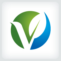 Letter V Leaf Logo Template By Zixlo Codester