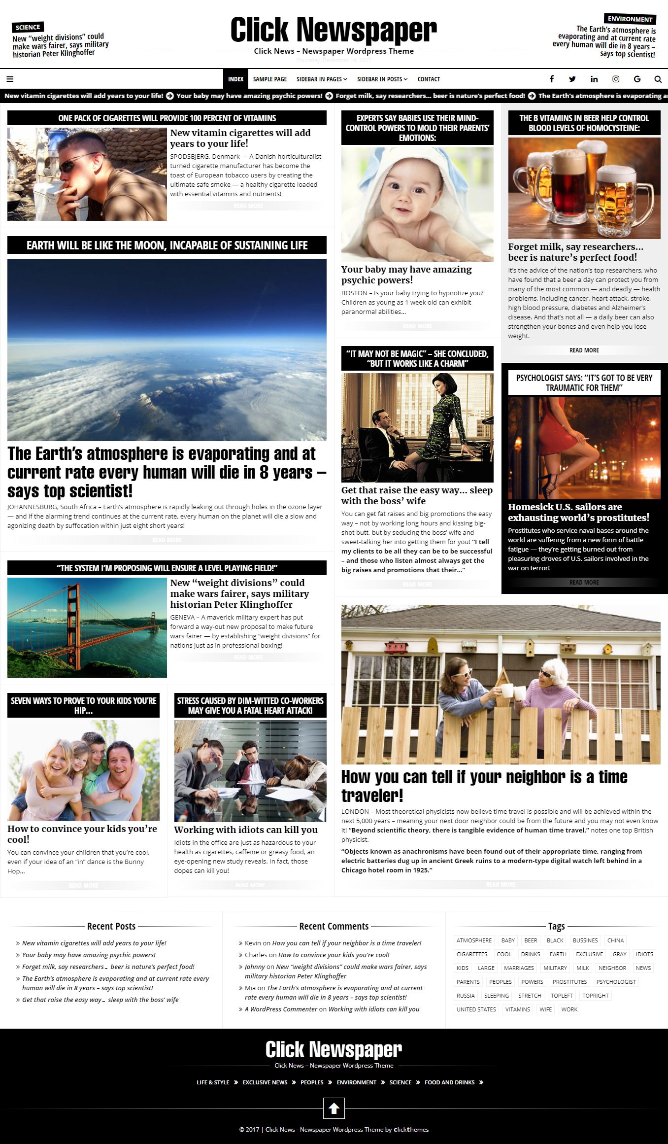 If you're looking to create a professional theme with modern features, and elegant design, look no. Click Newspaper - Wordpress Theme by Clickthemes | Codester