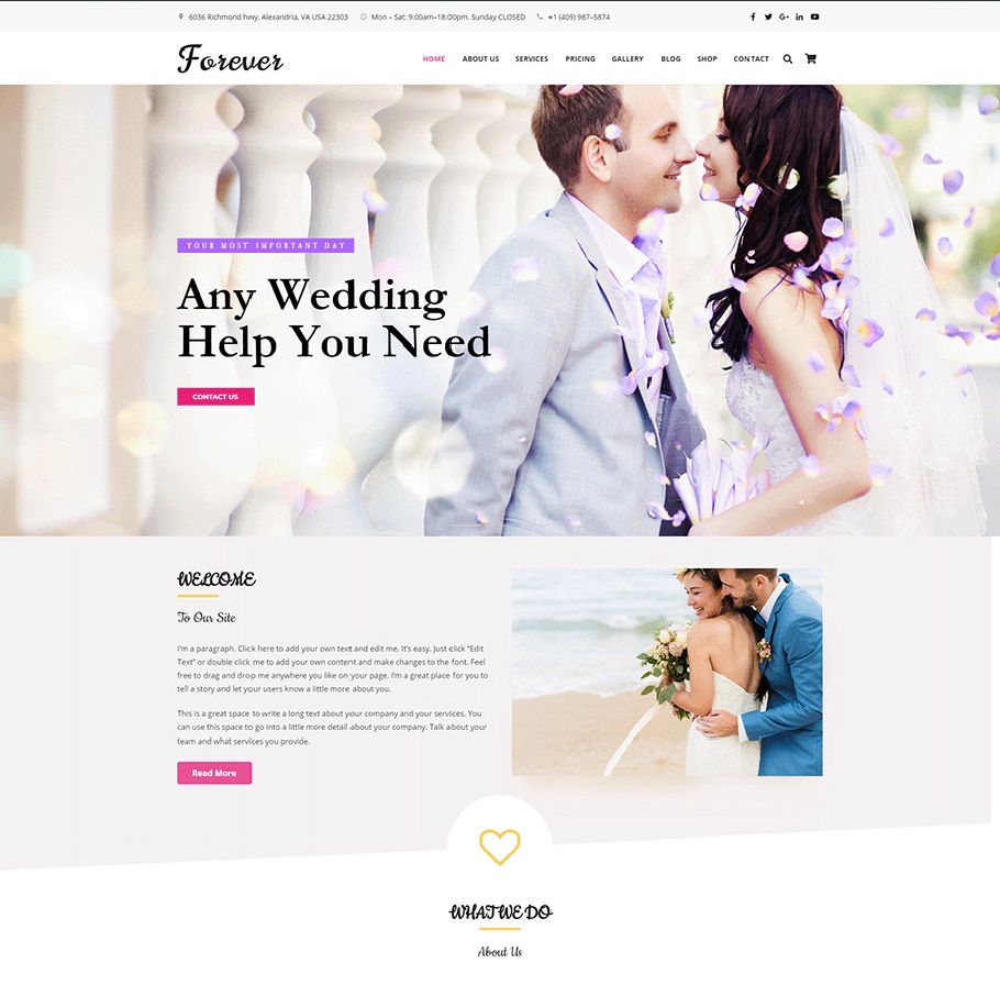 The theme is fully responsive . Forever - Wedding Planner WordPress Theme by Cherrytheme | Codester