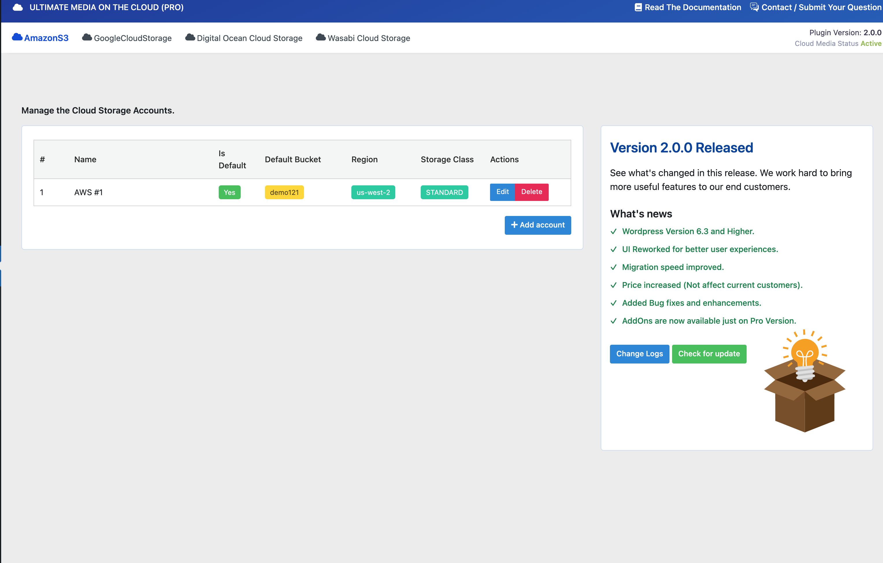 The wp media folder cloud addon is a separate plugin that needs to be. Ultimate Media On The Cloud WordPress Plugin by Niceit | Codester
