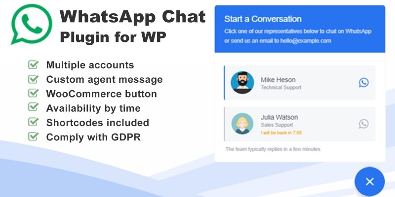 Tidio live chat · 3. WhatsApp Chat Plugin for Wordpress by Brilliant | Codester