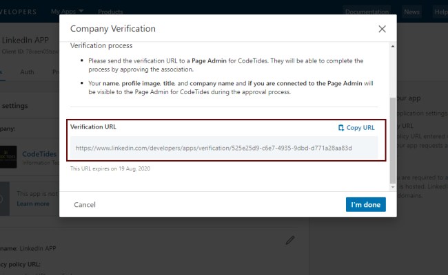 How To Create LinkedIn App, Client ID And Client Secret - CodeTides