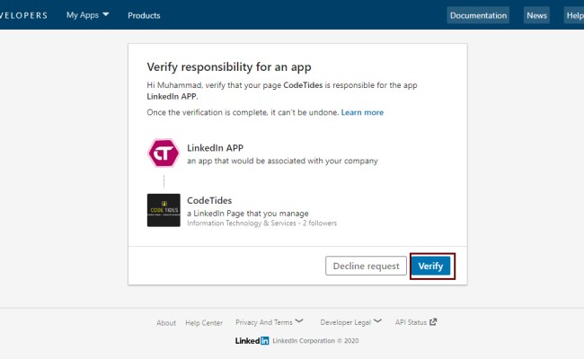 How To Create LinkedIn App, Client ID And Client Secret - CodeTides