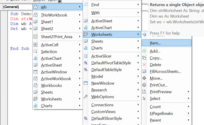 Select Worksheet Using VBA