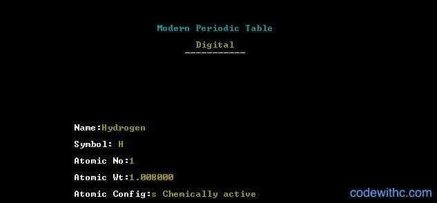 Modern Periodic Table C Project Code With C This book has some of the best C projects I.