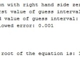 Bisection Method In Matlab Code With C