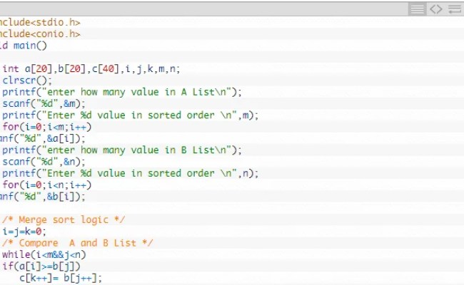 Merging Two Sorted Arrays In C Programming - Code With C