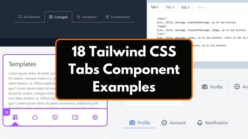 Working Tabs Switch Tailwind Css Example - Vintage Textures - Professional Mobile Collection